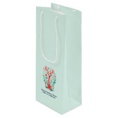 Weihnachts-Rentierfest Geschenktüte Für Weinflaschen (Vorderseite Schrägansicht)