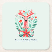 Weihnachts-Rentierfest Rechteckiger Pappuntersetzer (Vorderseite)