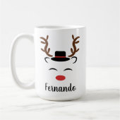 Weihnachts-Rentierfisch personalisiert Kaffeetasse (Links)