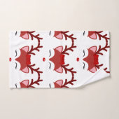 Weihnachts-Rentiergesicht Badhandtuch Set (Handtuch)