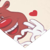 Weihnachts-Rentiergesicht Tischdecke (Schrägansicht)