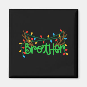 Weihnachts-Rentiergeweih-Bruder-T-Shirt Magnet