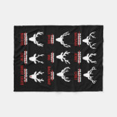 Weihnachts-Rentierjäger Hirschfleisch-Jagd Fleecedecke (Vorderseite (Horizontal))