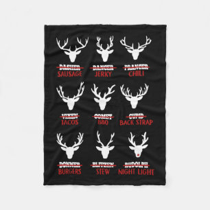 Weihnachts-Rentierjäger Hirschfleisch-Jagd Fleecedecke
