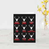 Weihnachts-Rentierjäger Hirschfleisch-Jagd Karte (Gelbe Blume)