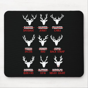 Weihnachts-Rentierjäger Hirschfleisch-Jagd Mousepad