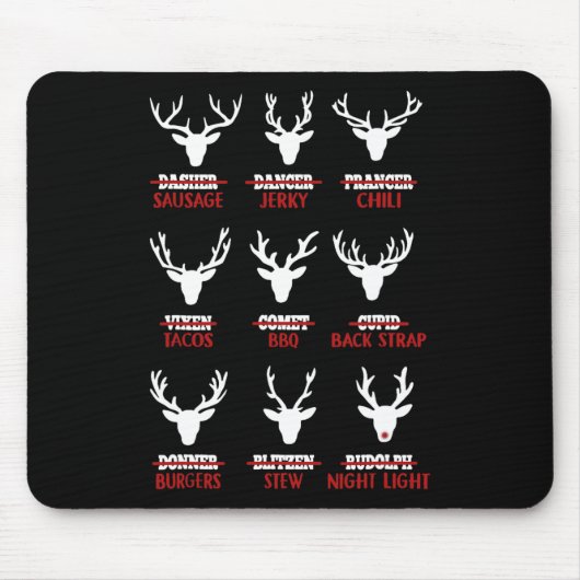 Weihnachts-Rentierjäger Hirschfleisch-Jagd Mousepad (Vorne)