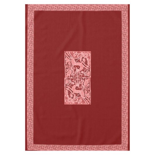 Weihnachts-Rentierlace 60" x 84" Tischdecke (Vorderseite)