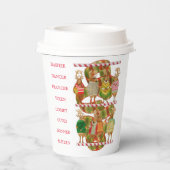 Weihnachts-Rentierpapier-Cups Pappbecher (Rückseite)