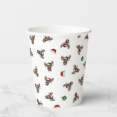 Weihnachts-Rentierpapier-Cups Pappbecher (Rückseite)