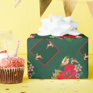 Weihnachts-Rentierpapier Geschenkpapier