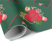 Weihnachts-Rentierpapier Geschenkpapier (Rolleneckpunkt)