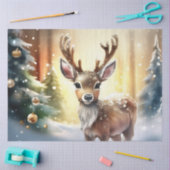 Weihnachts-Rentierpapier Seidenpapier (Basteln)