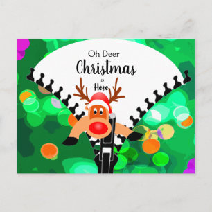 Weihnachts-Rentierspass Postkarte