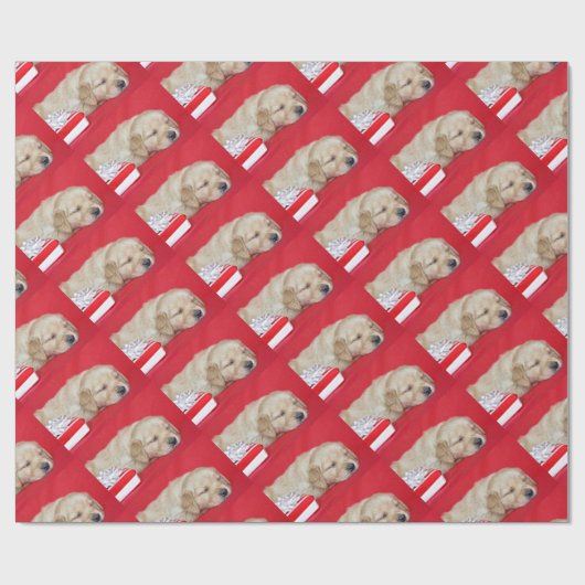 Weihnachts-Retriever Geschenkpapier (Flach)