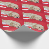 Weihnachts-Retriever Geschenkpapier (Ecke)