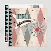 Weihnachts Retro 01 Karte/Einladung Einladung (Vorne/Hinten)