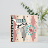 Weihnachts Retro 01 Karte/Einladung Einladung (Stehend Vorderseite)