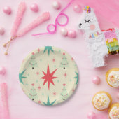 Weihnachts-Retro der 1950er Jahre Pappteller (Party)