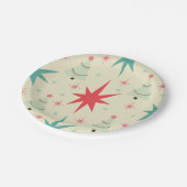 Weihnachts-Retro der 1950er Jahre Pappteller (Schrägansicht)