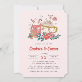 Weihnachts-Retro-Einladung Einladung