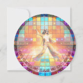 Weihnachts Retro Groovy Vibes Party Einladung (Rückseite)