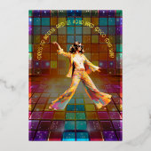 Weihnachts Retro Groovy Vibes Party Einladung (Rückseite)