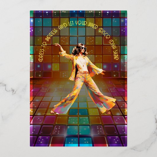 Weihnachts Retro Groovy Vibes Party Einladung (Rückseite)