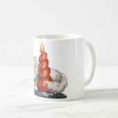 Weihnachts-Retro-Katze Kaffeetasse (VorderseiteRechts)