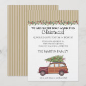 Weihnachts-Retro-Kombi Einladung (Vorne/Hinten)