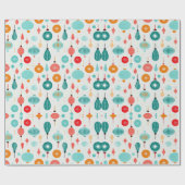 Weihnachts Retro Mitte Jahrhundert Moderne MOD Geschenkpapier (Flach)