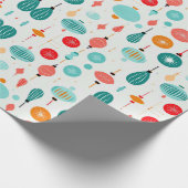 Weihnachts Retro Mitte Jahrhundert Moderne MOD Geschenkpapier (Ecke)