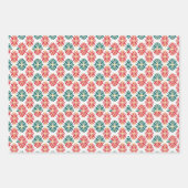 Weihnachts Retro Mitte Jahrhundert Moderne MOD Geschenkpapier Set (Vorderseite 2)