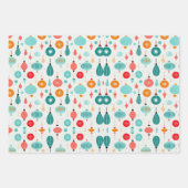 Weihnachts Retro Mitte Jahrhundert Moderne MOD Geschenkpapier Set (Vorderseite)