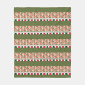 Weihnachts-Retro-Muster Fleecedecke (Vorderseite)