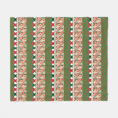 Weihnachts-Retro-Muster Fleecedecke (Vorderseite (Horizontal))