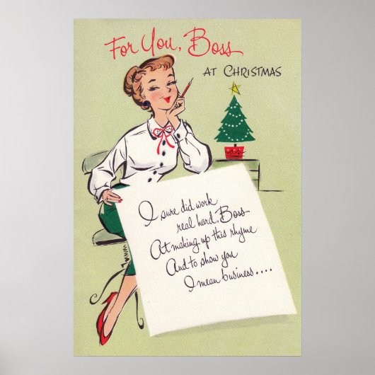 Weihnachts-Retro-Party-Deko-Plakat Poster (Vorne)