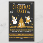Weihnachts Retro Party Flyer (Vorderseite)