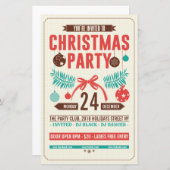 Weihnachts Retro Party Flyer (Vorne/Hinten)