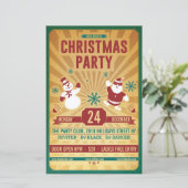 Weihnachts Retro Party Flyer (Stehend Vorderseite)