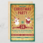 Weihnachts Retro Party Flyer (Vorne/Hinten)