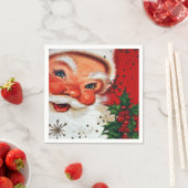 Weihnachts Retro Santa Party Servietten (Beispiel)
