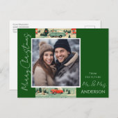 Weihnachts Retro Save the Date Postkarte (Vorne/Hinten)