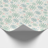 Weihnachts-Retro-Schneeflocken-Muster Creme oder B Geschenkpapier (Ecke)