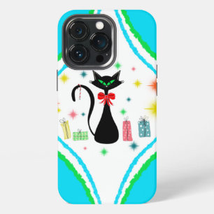 Weihnachts Retro Siamese Cat iPhone 13 Pro Hülle