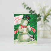 Weihnachts Retro Snowman Weihnachten Weihnachten P (Stehend Vorderseite)