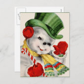 Weihnachts Retro Snowman Weihnachten Weihnachten P (Vorne/Hinten)