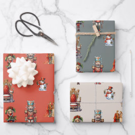 Weihnachts Retro Vinyl Fairycore Geschenkpapier Set