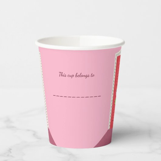 Weihnachts Retro White Cut and Mouse Paper Cups Pappbecher (Links)