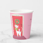Weihnachts Retro White Cut and Mouse Paper Cups Pappbecher (Vorderseite)